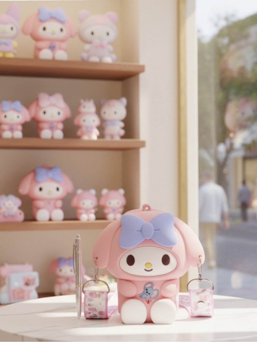 My Melody Mini Crossbody Coin Purse Bag Adjustable Strap NWT